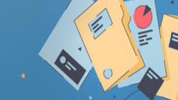 Stock image of reports and file folders.